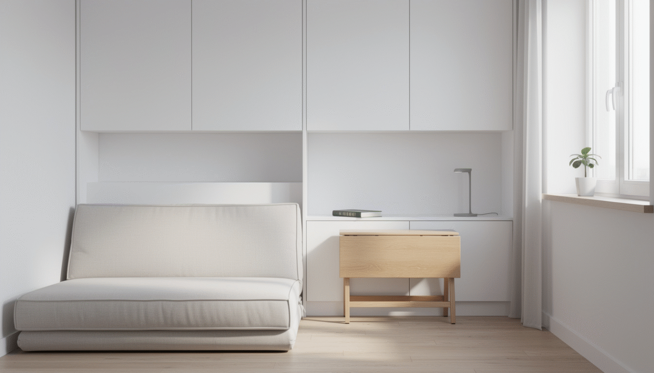 Mesmo em apartamentos pequenos, os japoneses procuram definir áreas específicas para cada atividade