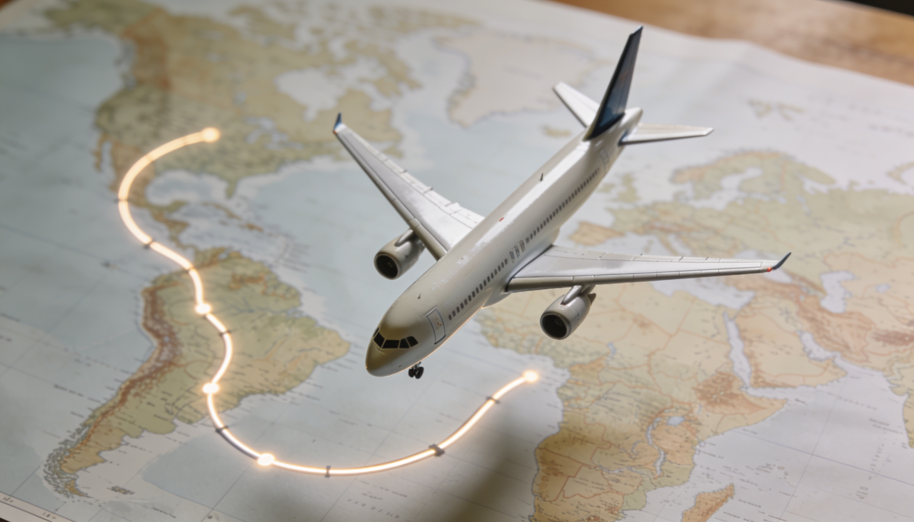 Essa distorção visual faz com que a rota mais curta