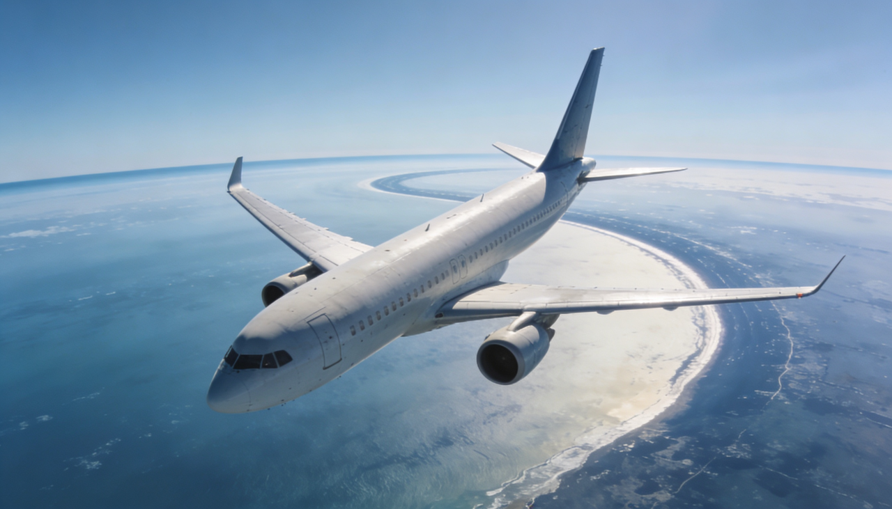 Essa distorção visual faz com que a rota mais curta