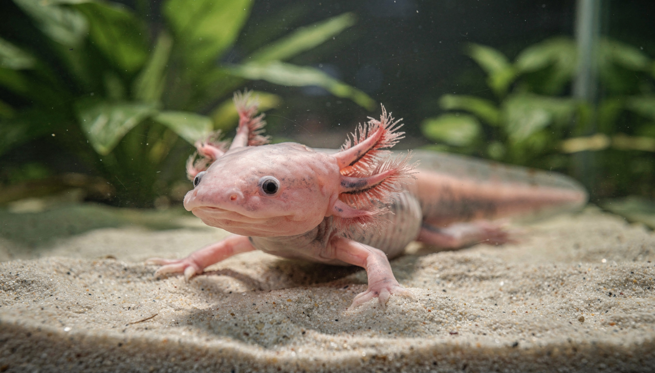 O axolote é uma salamandra mexicana