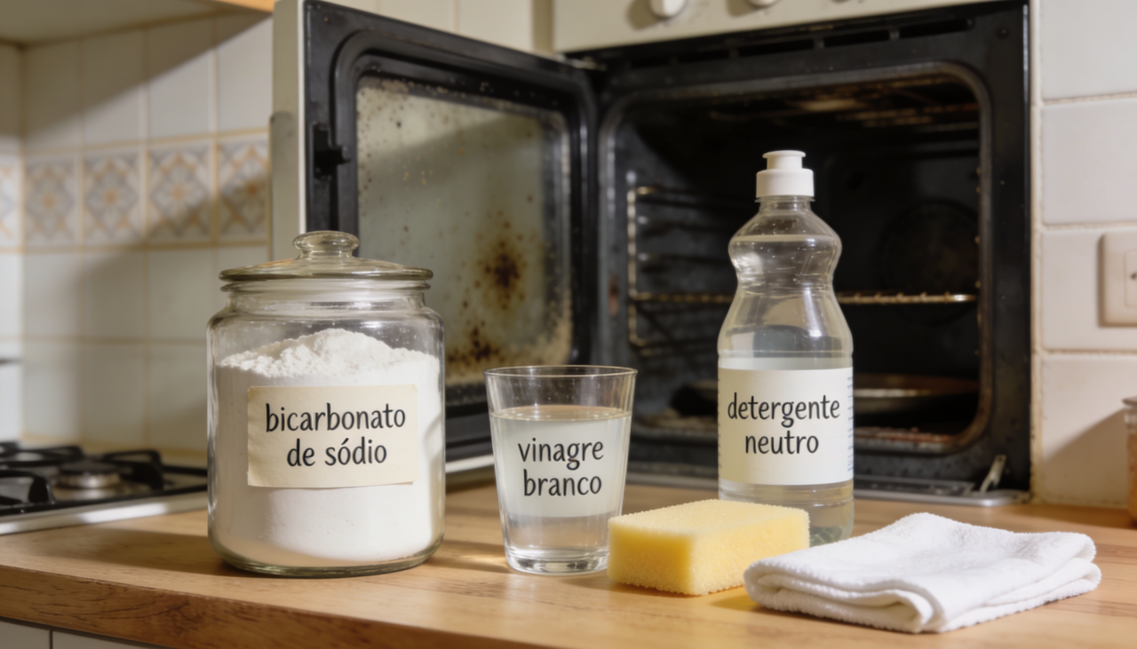 O limpador de forno caseiro pode ser entendido como uma mistura de ingredientes simples