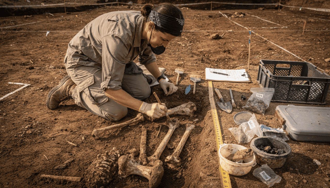 Durante as escavações em sítios específicos, os pesquisadores notaram deformações estruturais que sugeriam uma fragilidade óssea severa