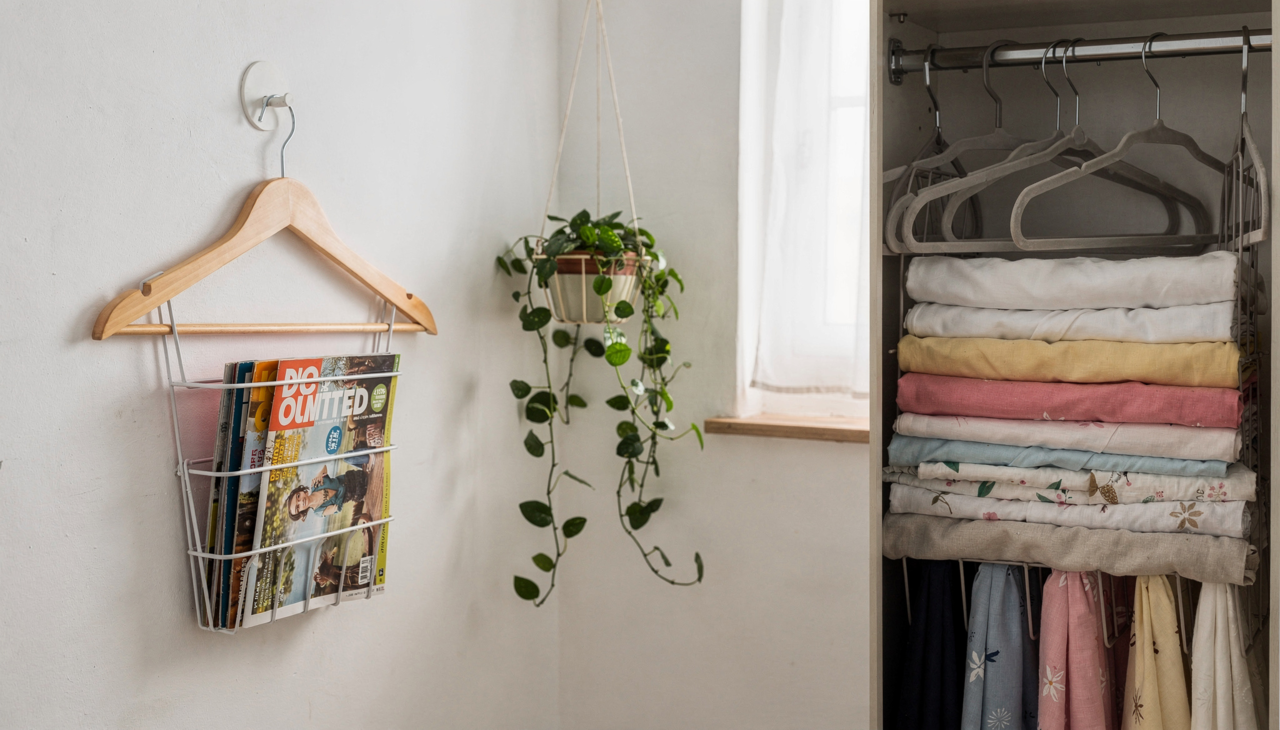 Quando os cabides estão inteiros, sem partes quebradas ou ferrugem, a alternativa mais direta costuma ser a redistribuição