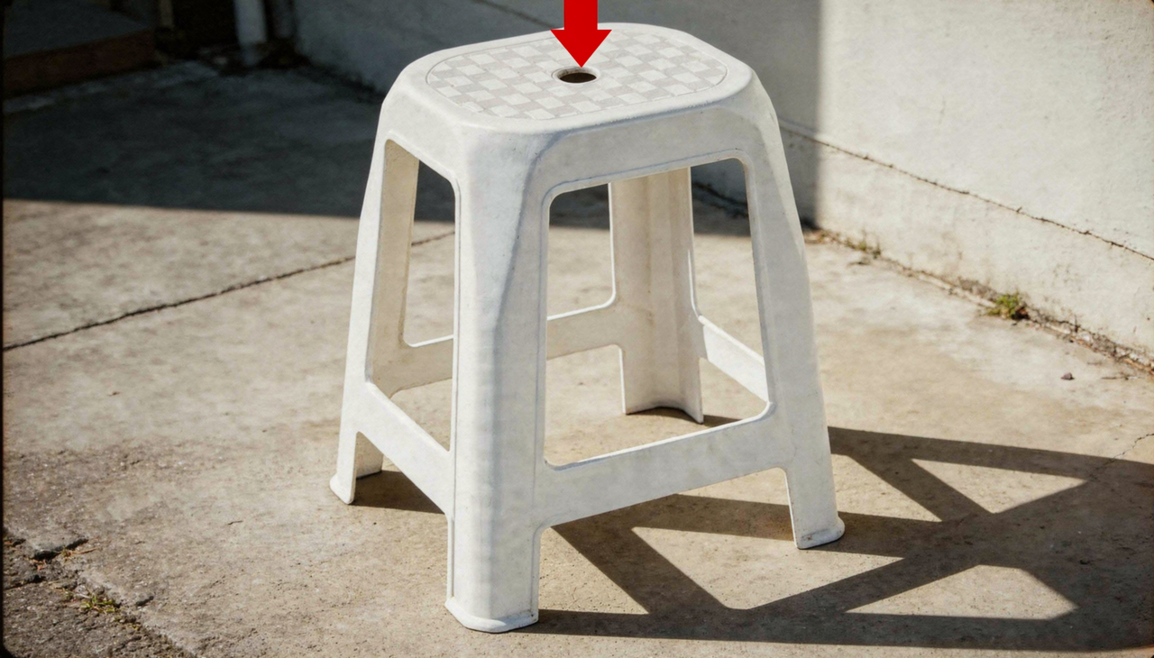 o buraco acaba cumprindo algumas funções bastante práticas no uso cotidiano da cadeira