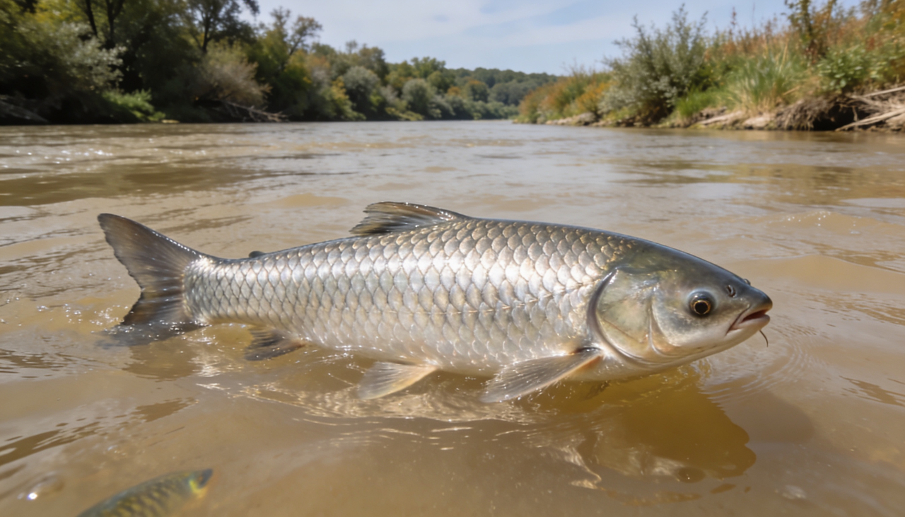 A presença maciça dessas carpas cria zonas de exclusão para outras espécies