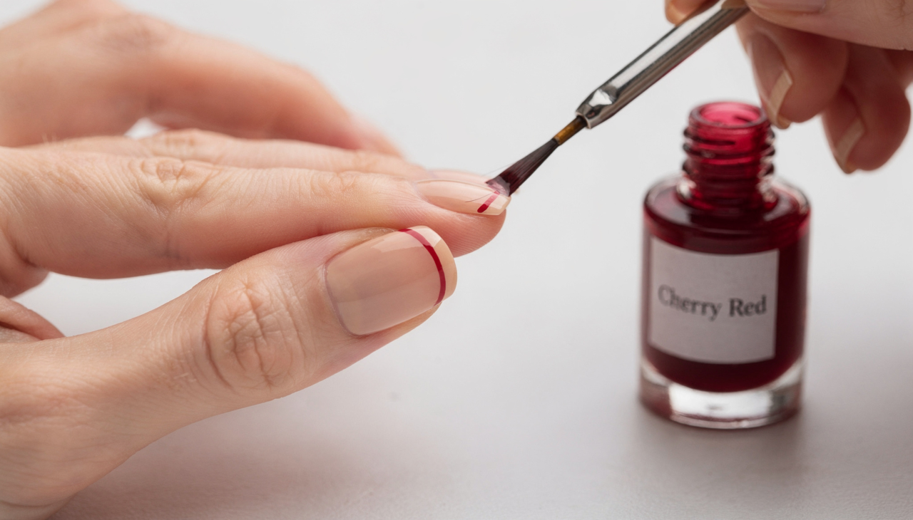 As micro french nails consistem em unhas onde a ponta recebe apenas uma linha de esmalte fina