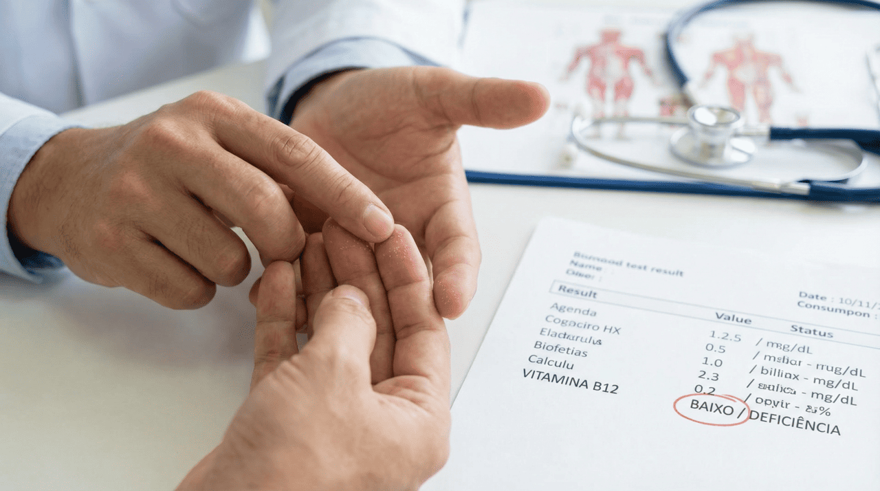 Os sintomas iniciais da deficiência de vitamina B12 são inespecíficos