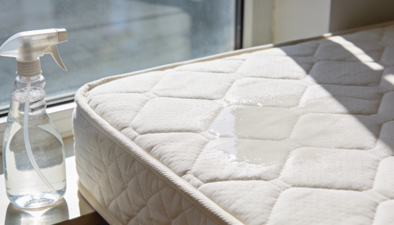 Você não deve jogar vinagre puro direto no colchão