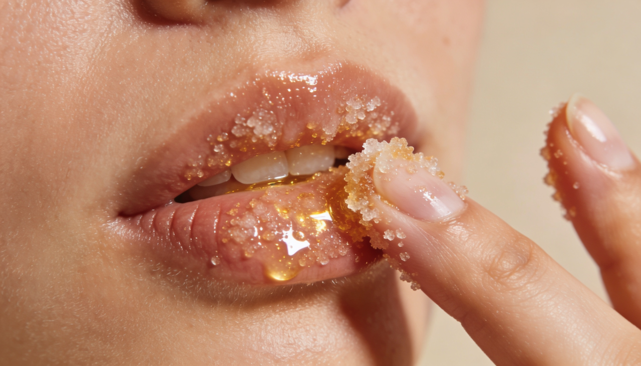 A esfoliação labial caseira é um cuidado estético simples