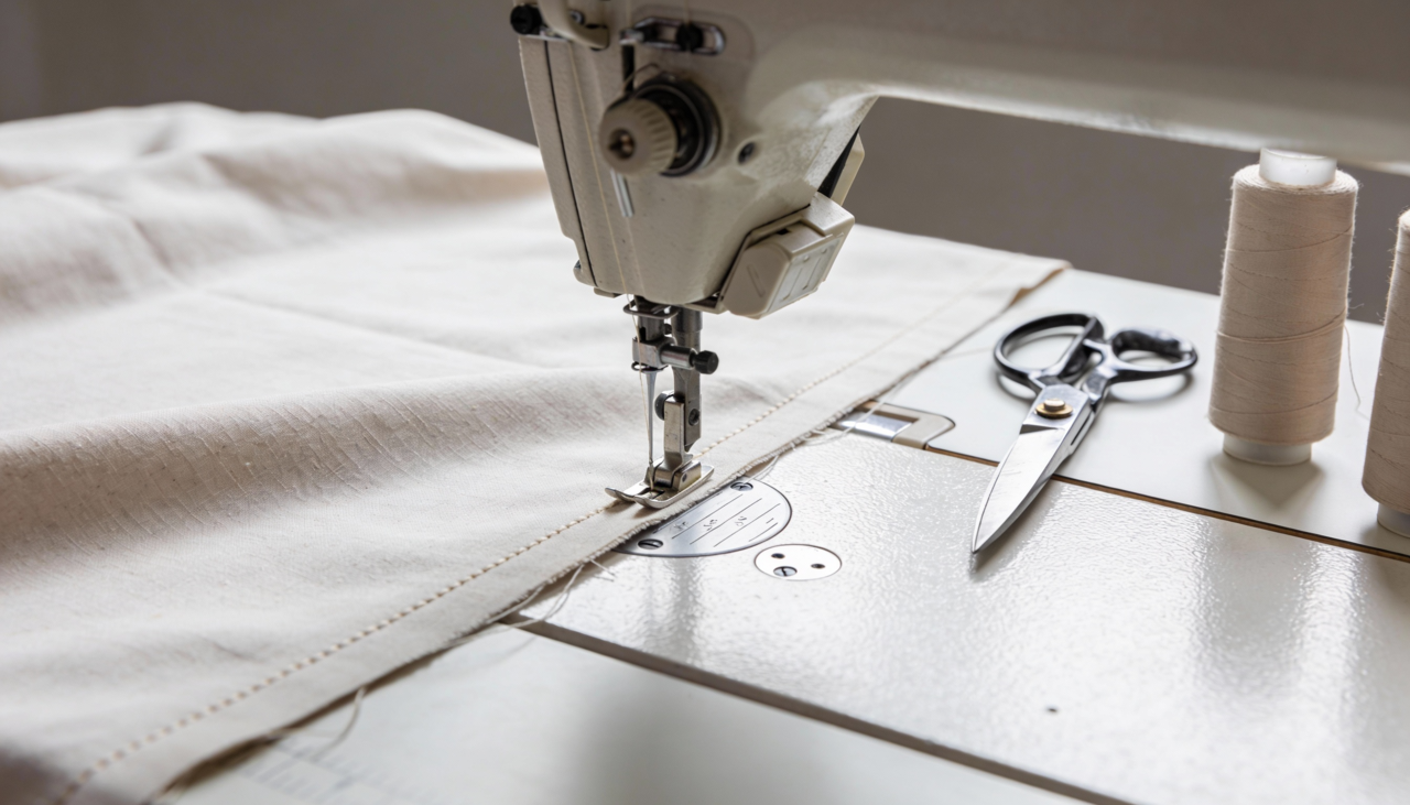 A técnica consiste basicamente em costurar o tecido primeiro pelo lado direito e depois pelo avesso