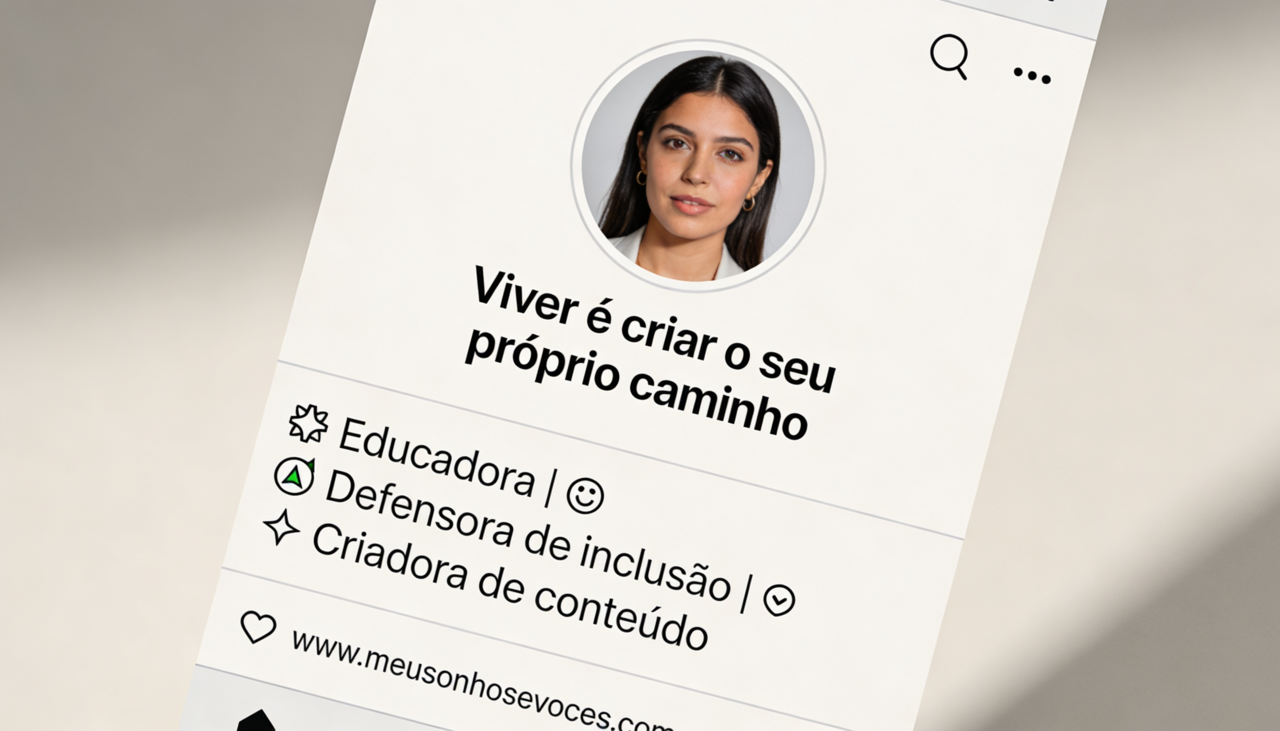 A biografia do Instagram funciona como uma vitrine rápida