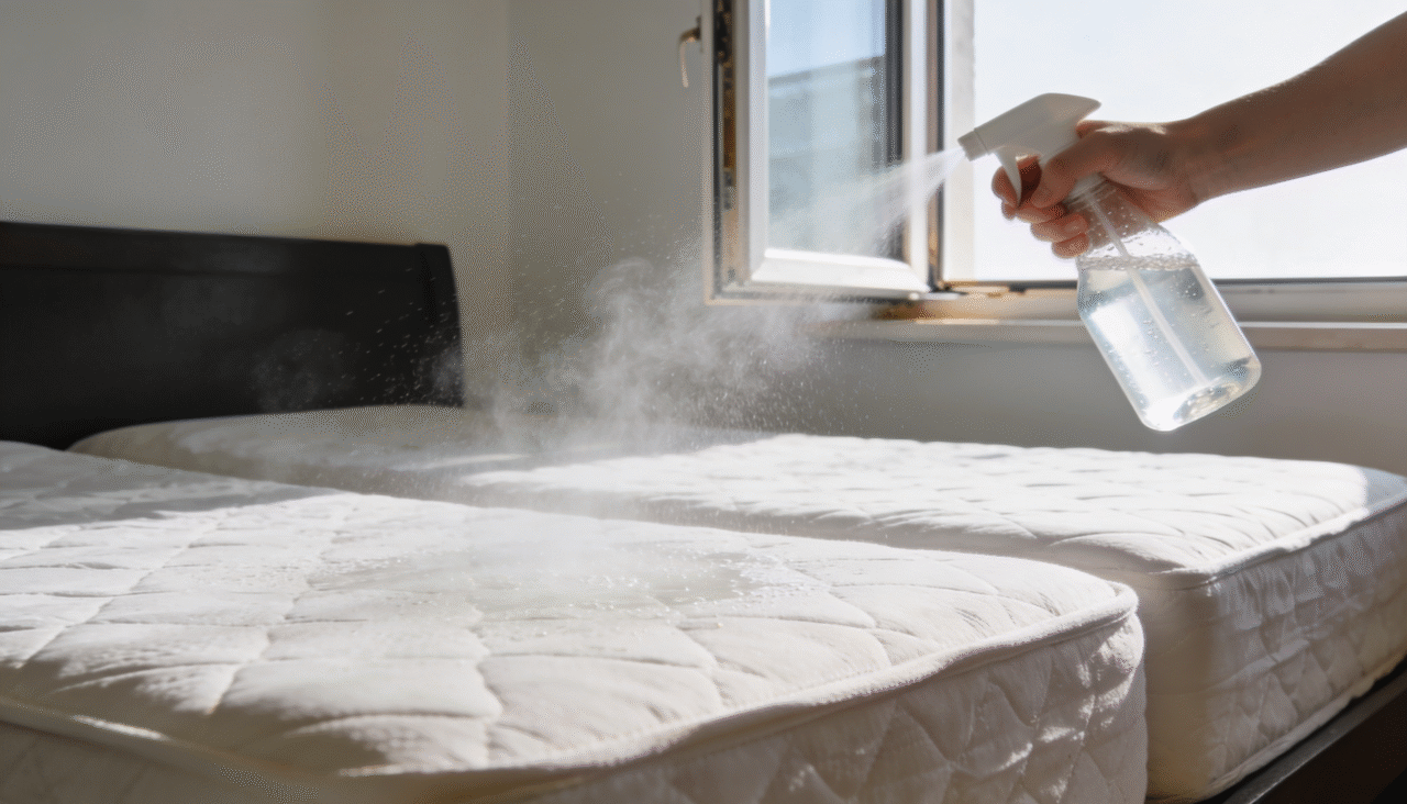 Você não deve jogar vinagre puro direto no colchão