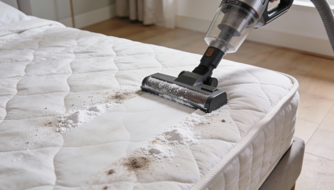 você precisará apenas de bicarbonato de sódio e um aspirador de pó potente para remover as impurezas