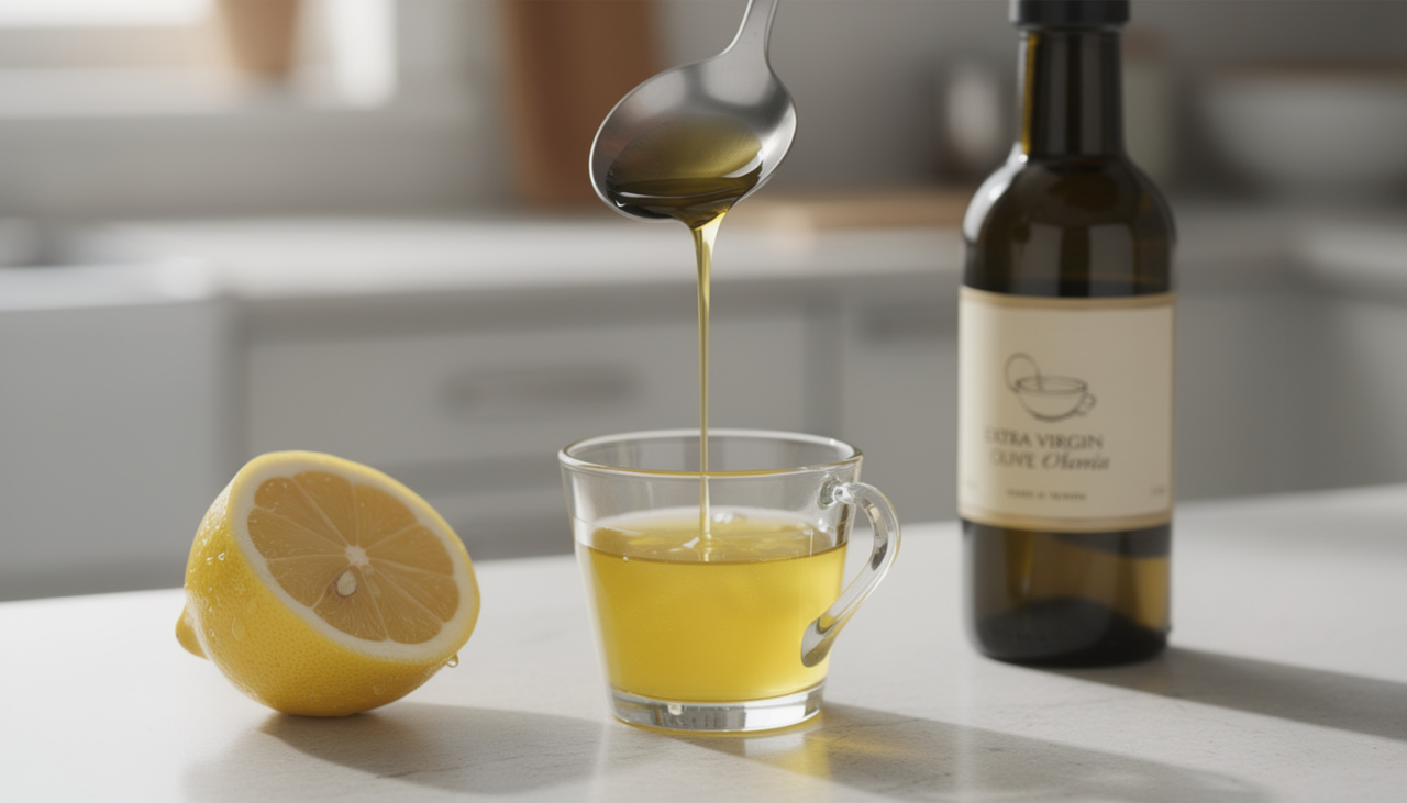 A ideia central do uso de azeite de oliva extravirgem com limão à noite é somar os efeitos funcionais desses ingredientes