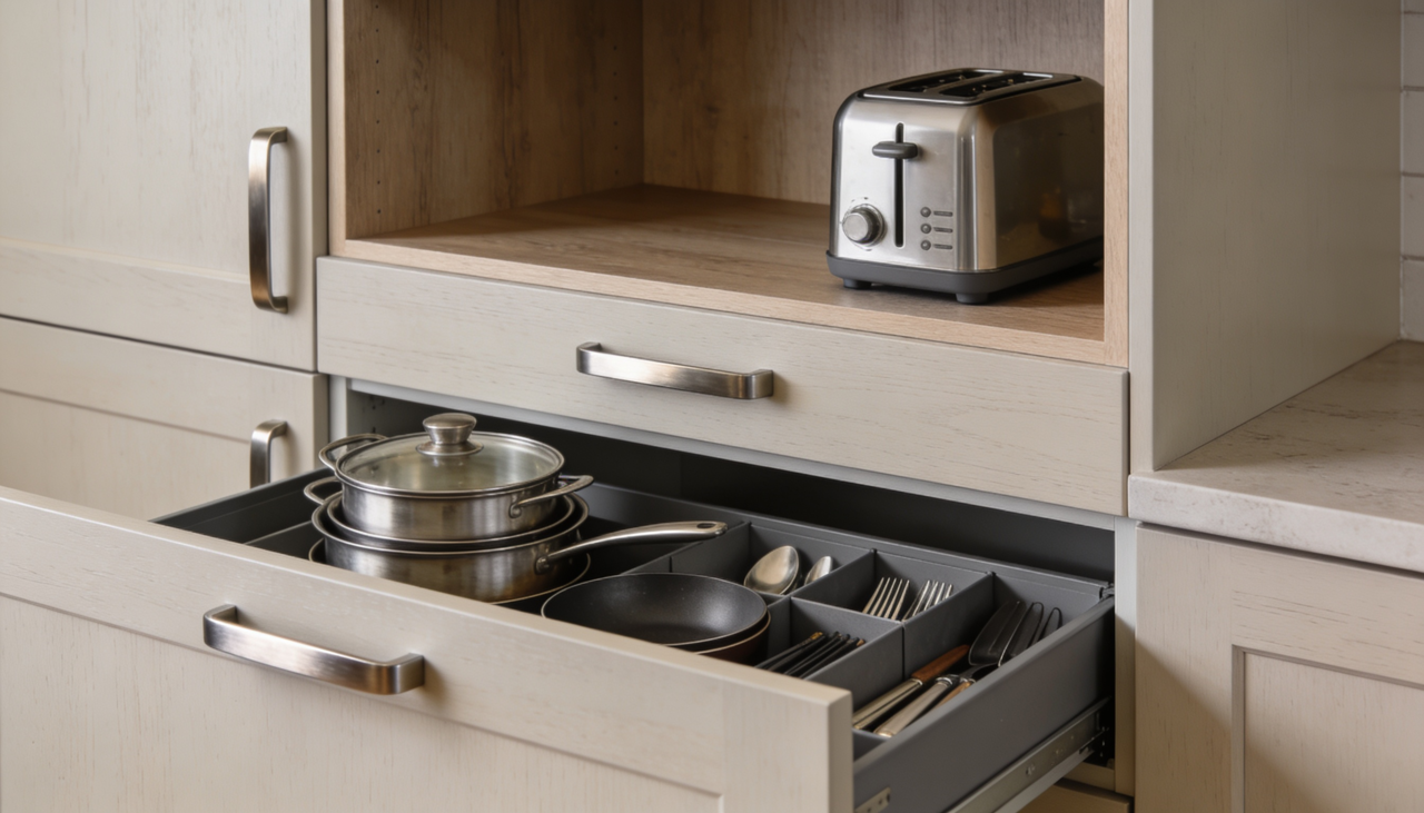 A seleção do armário de cozinha começa pelo levantamento detalhado das medidas do ambiente