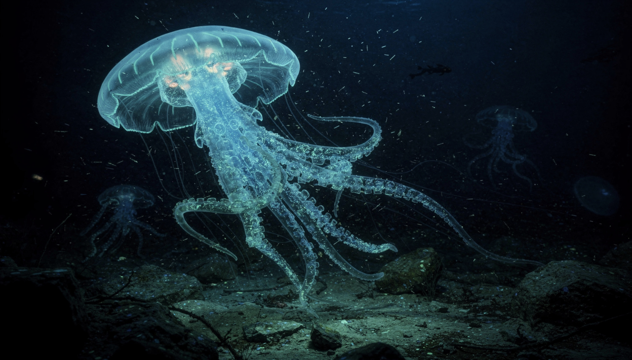 A produção dessa luz fria acontece através da interação entre uma molécula chamada luciferina