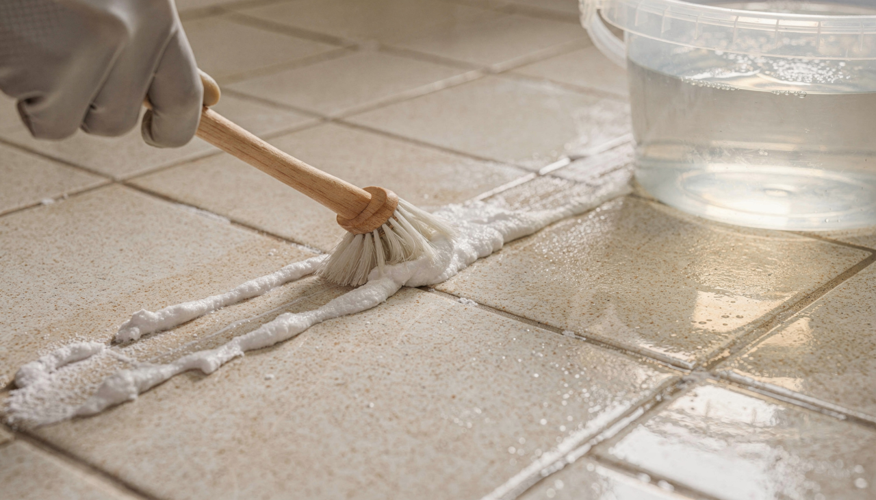 Para clarear o rejunte com o mínimo de esforço, o ponto central é combinar o produto certo com o tempo de ação adequado