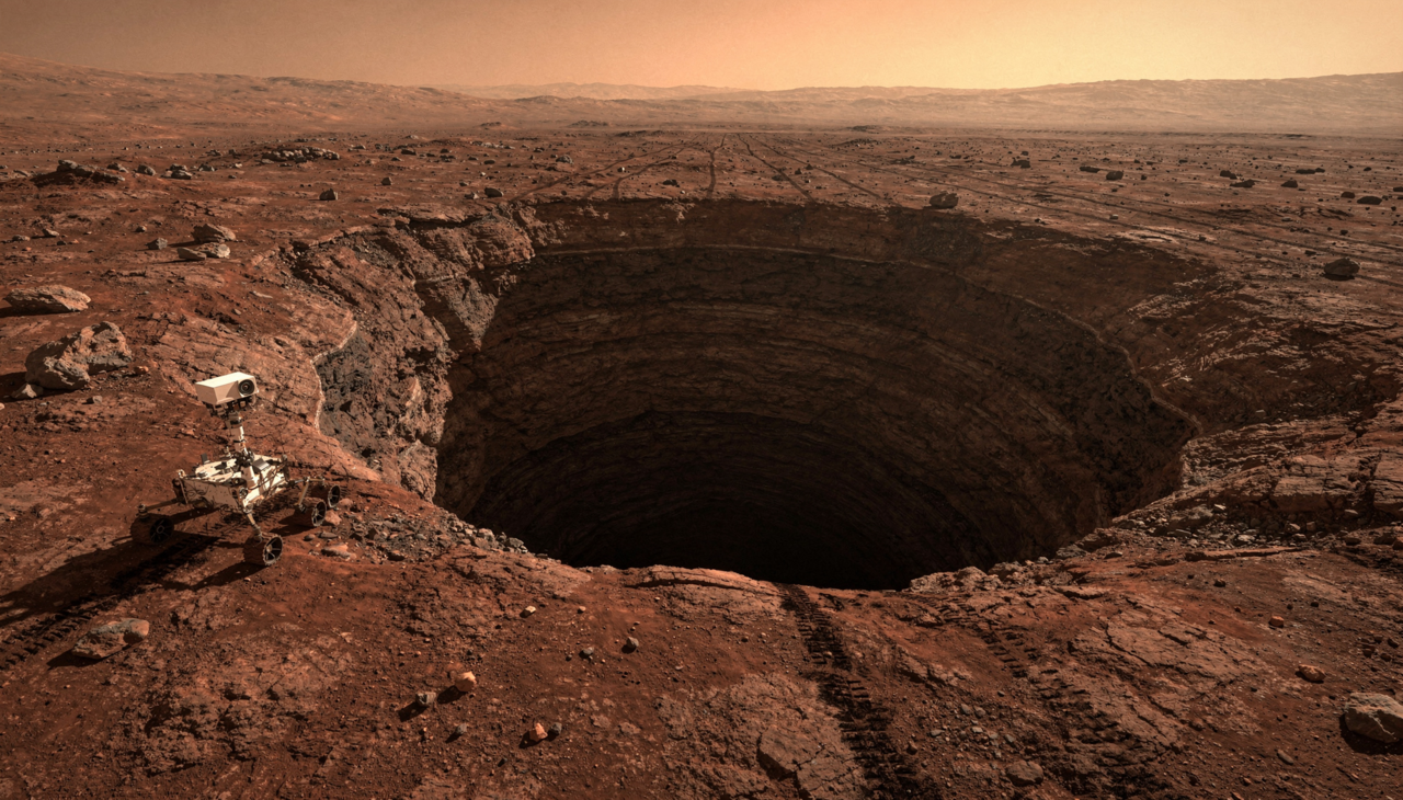 O planeta vermelho guarda em seu interior uma rede vasta de tubos de lava gigantes