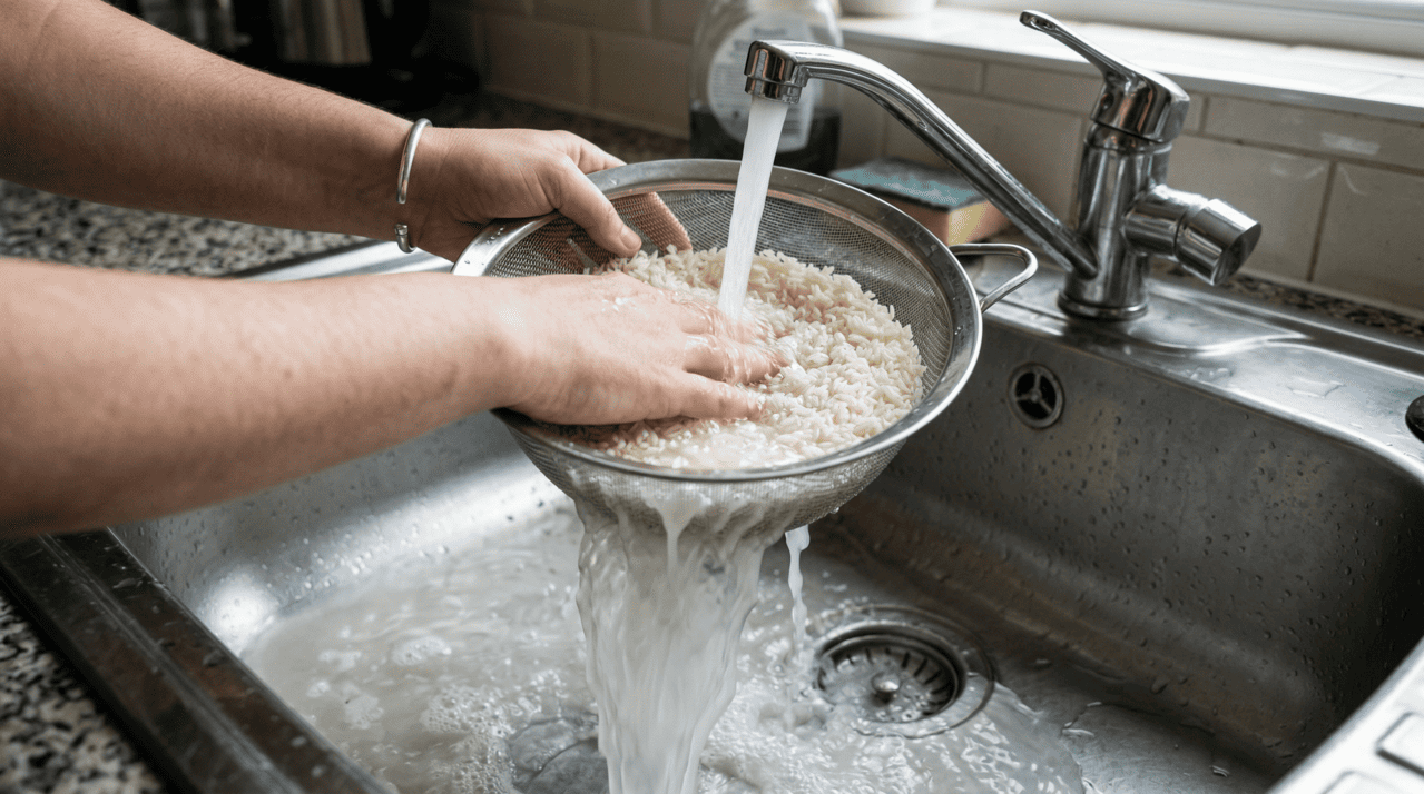 O arroz branco polido que abastece a maioria das mesas brasileiras passa por um processo industrial que remove a maior parte dos nutrientes naturais do grão junto com o farelo