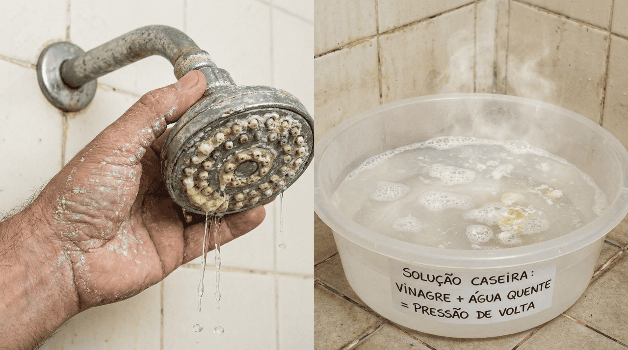 O entupimento de um chuveiro antigo está diretamente relacionado à qualidade da água e à idade da instalação hidráulica