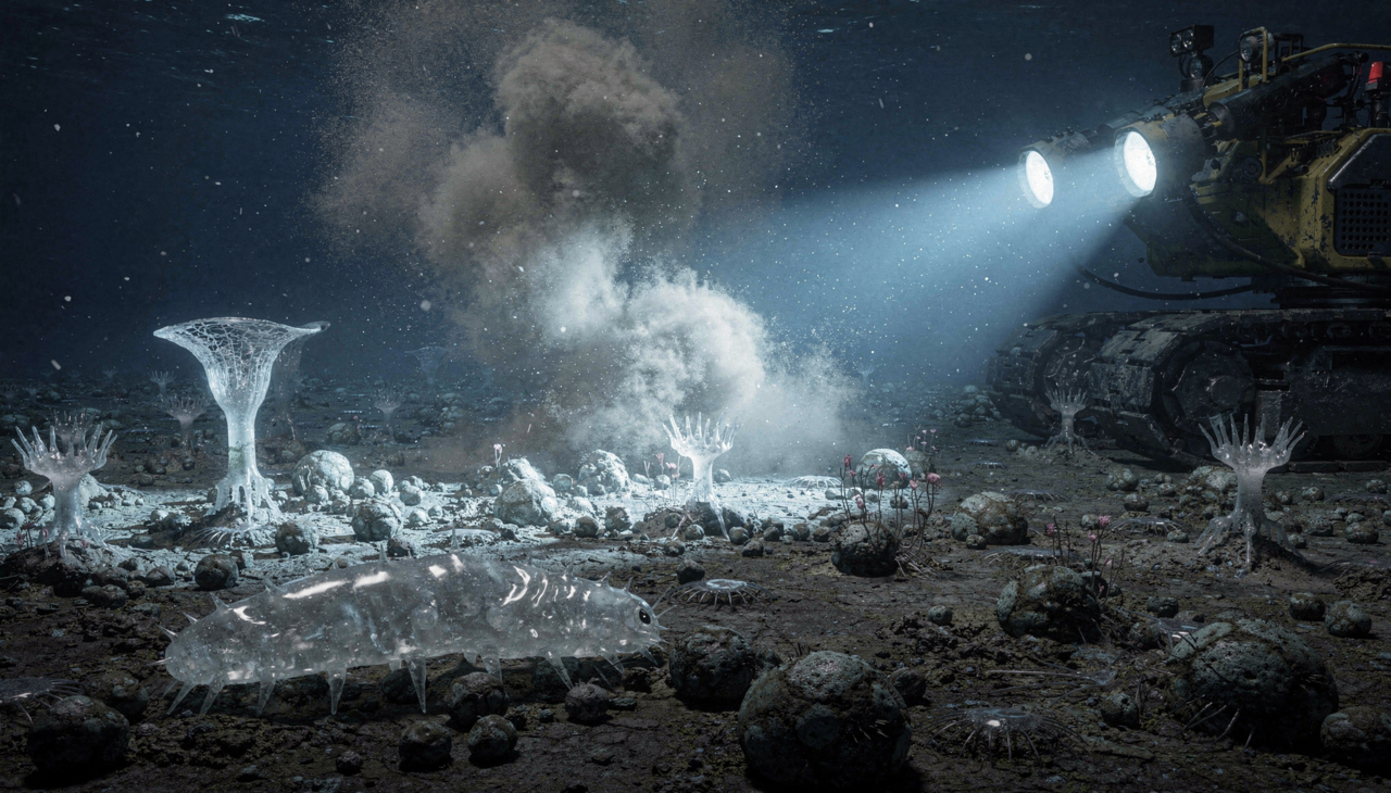 A Zona Clarion-Clipperton é uma vasta planície abissal localizada entre o Havaí e o México