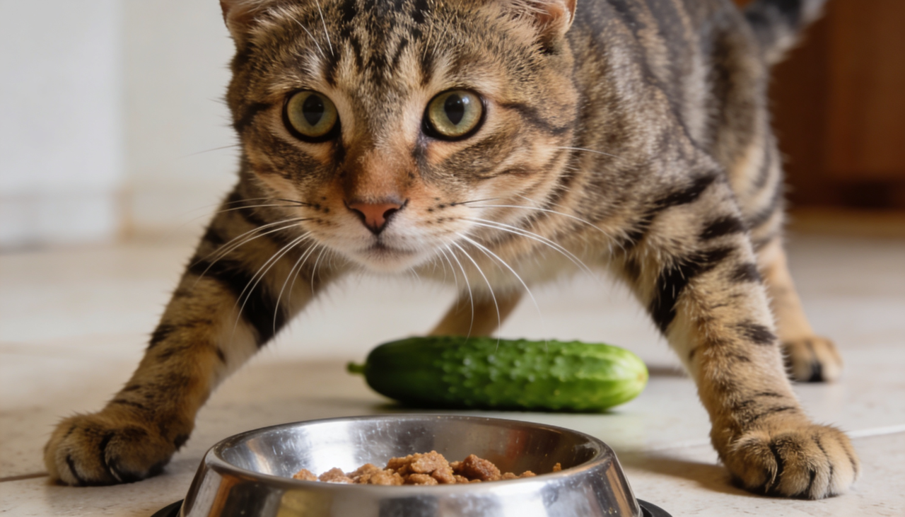Gatos têm medo de pepino