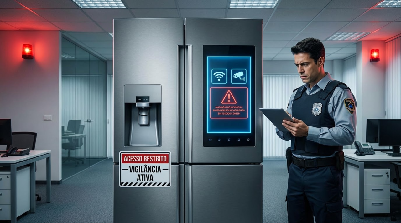 O eletrodoméstico em questão é a geladeira inteligente, também chamada de geladeira conectada ou smart fridge