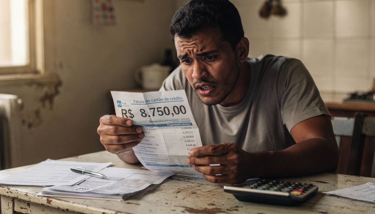 Ao optar pelo parcelamento da fatura, o banco aplica juros mensais sobre o valor devido