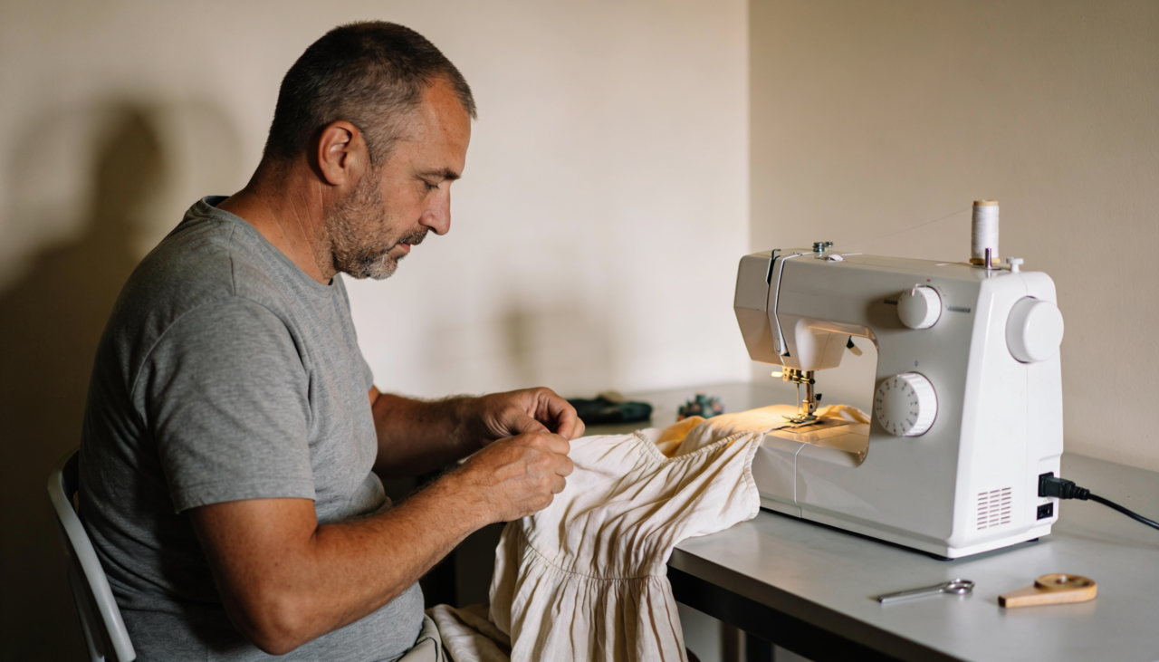 o primeiro passo é lavar bem o lençol e passá-lo para que o corte do molde seja preciso e sem ondulações