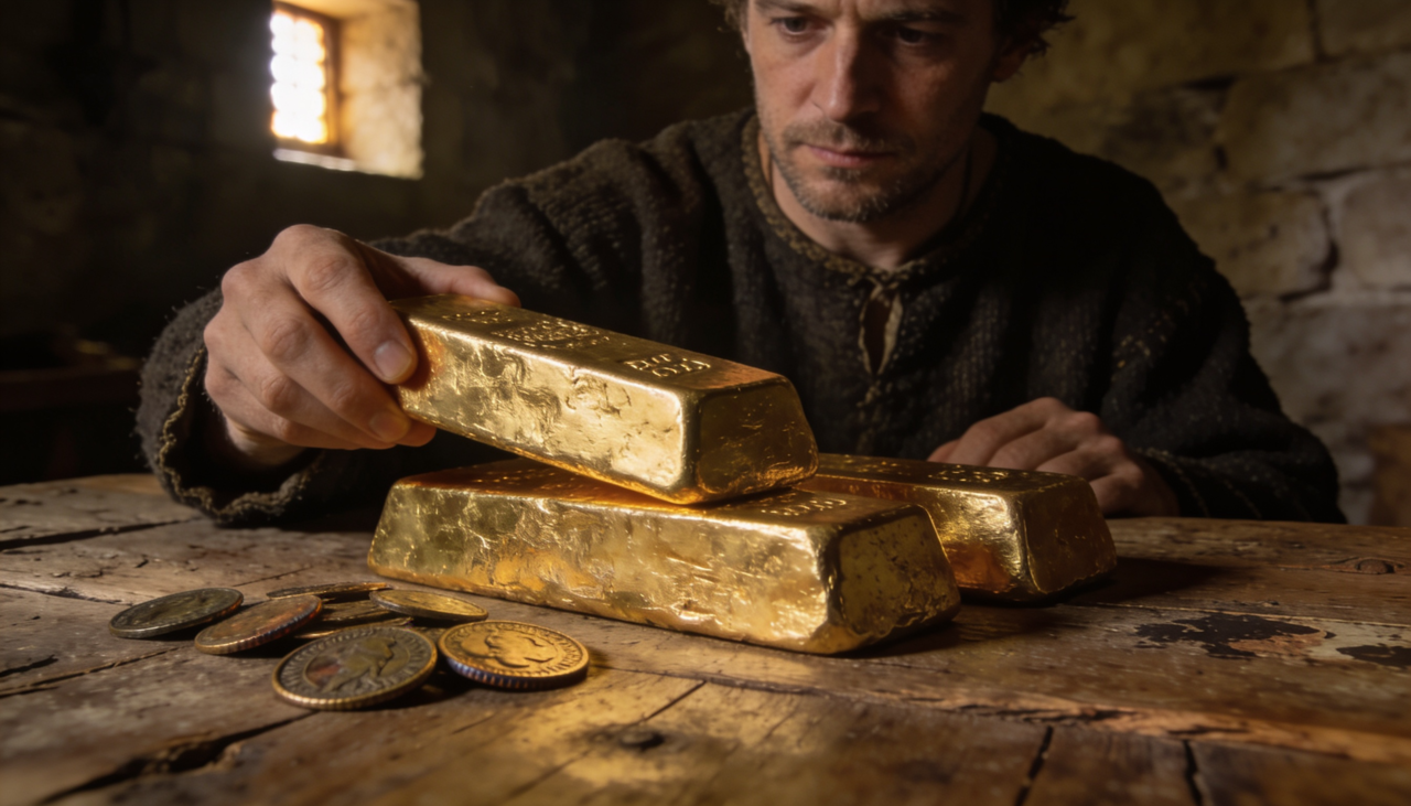 as famílias ricas estocavam barras e joias de metais preciosos em locais extremamente seguros