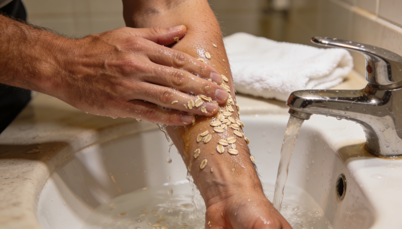 A aveia remove células mortas sem agredir a pele.