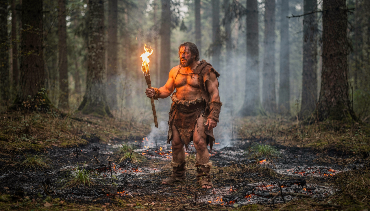 A grande farsa da "natureza intocada" na Europa desmoronou após cientistas provarem que os Neandertais já manipulavam as florestas com fogo e sangue milhares de anos antes da agricultura