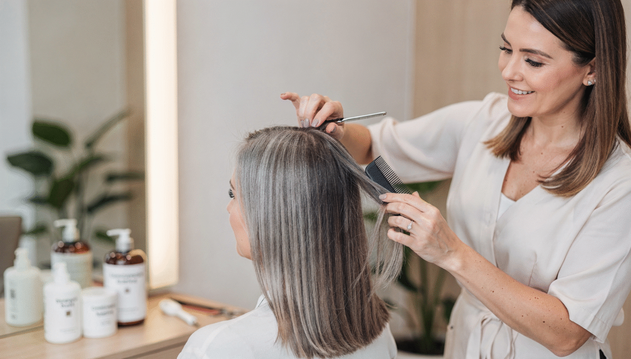 Os cabeleireiros estão usando métodos que suavizam o visual dos brancos sem apelar para uma coloração completa