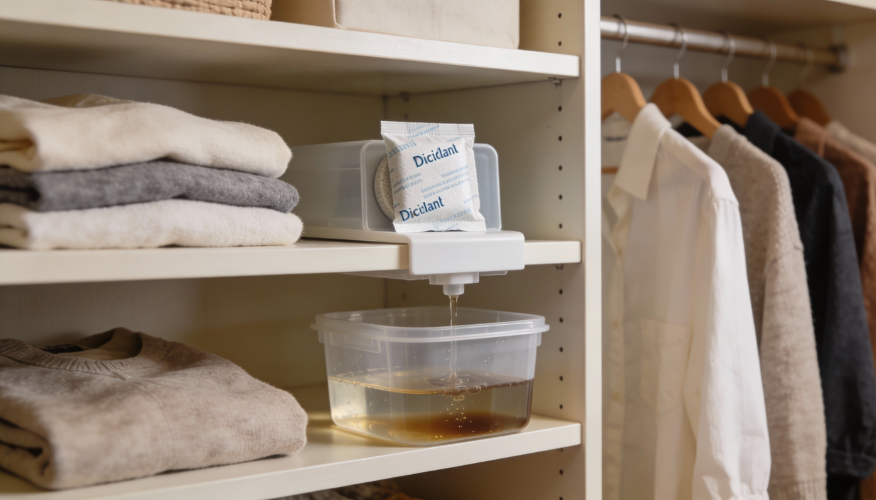 O comprimido desumidificador é feito de material absorvente