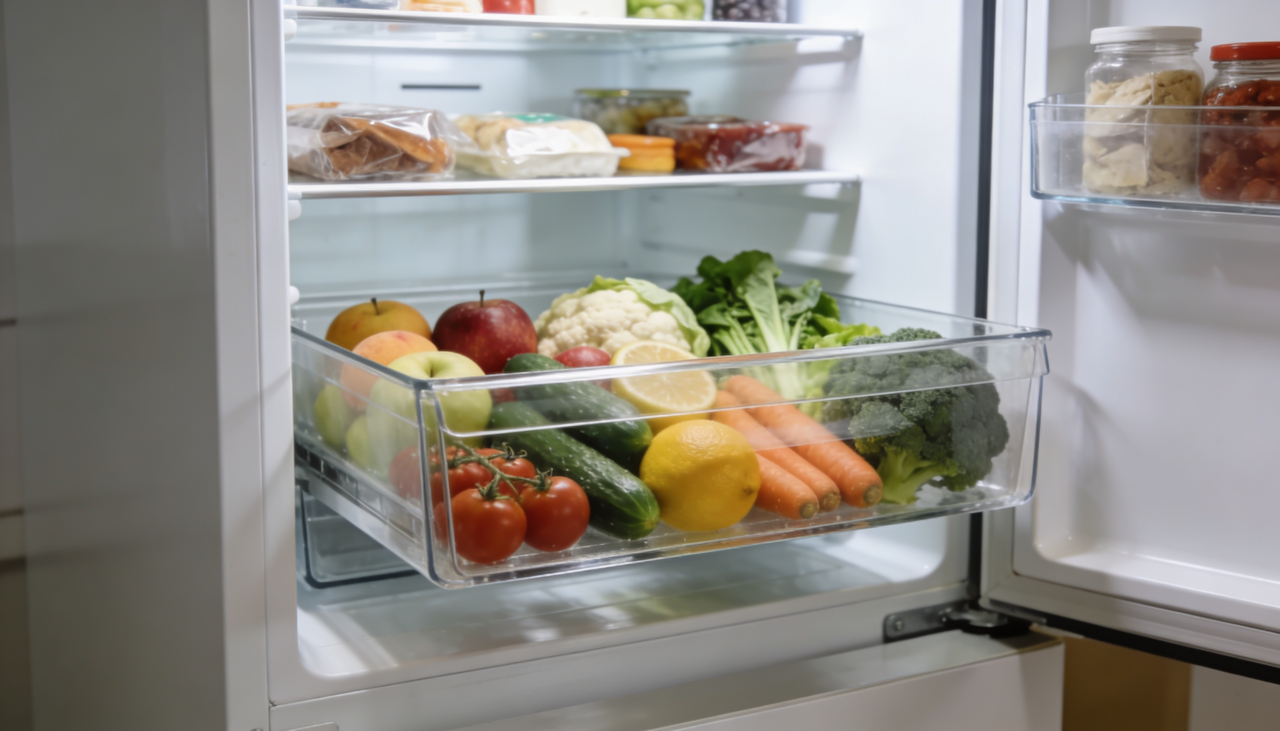 O ar frio é mais pesado e tende a se concentrar nas regiões inferiores do refrigerador