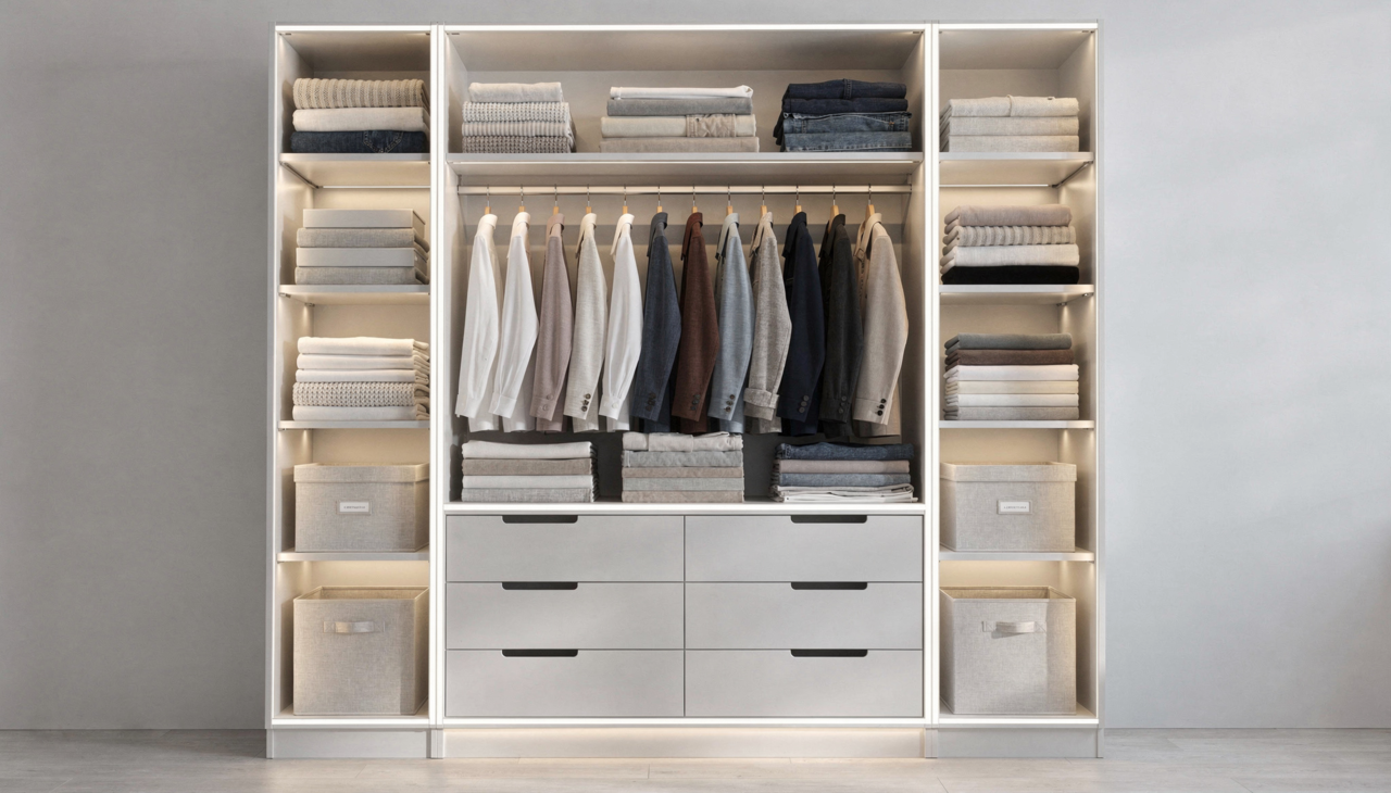 O primeiro passo é medir com precisão o espaço disponível, considerando largura, altura e profundidade