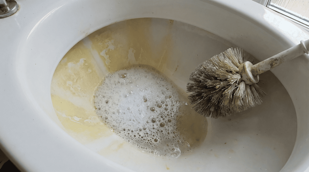 O calcário que se deposita na superfície interna do vaso sanitário é composto principalmente por carbonato de cálcio e magnésio