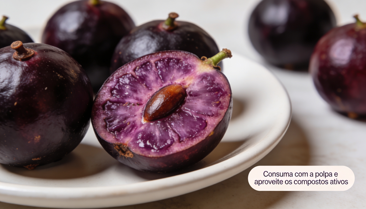 O jambolão é uma fonte rica de antioxidantes