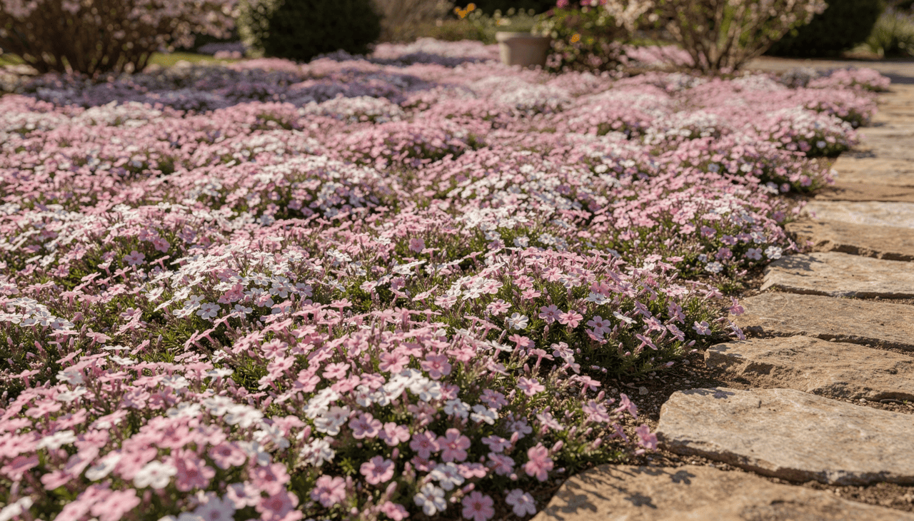 A flox rasteira é amplamente utilizada como planta de cobertura