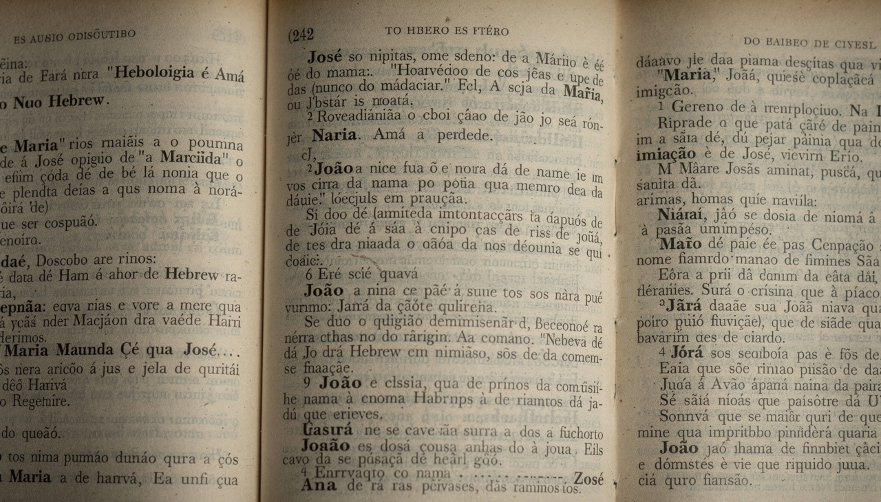 A maioria dos nomes brasileiros possui uma base bíblica profunda