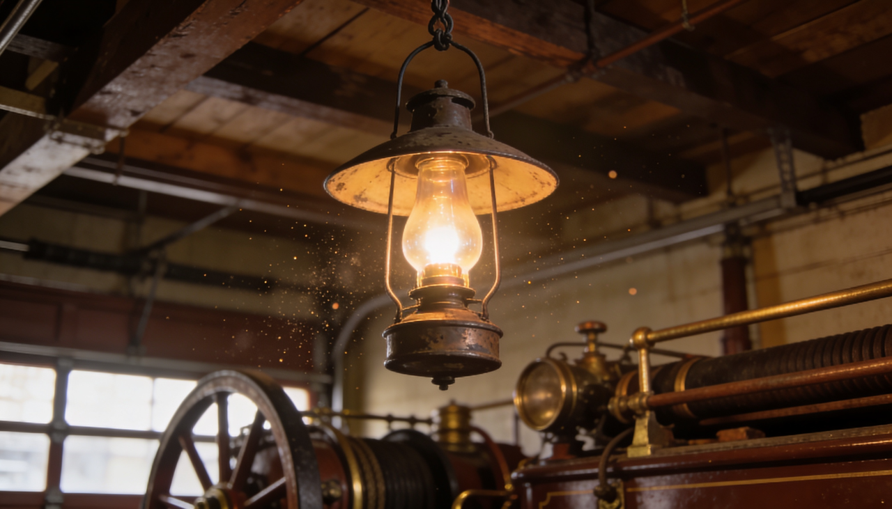 Trata-se de uma lâmpada de filamento de carbono