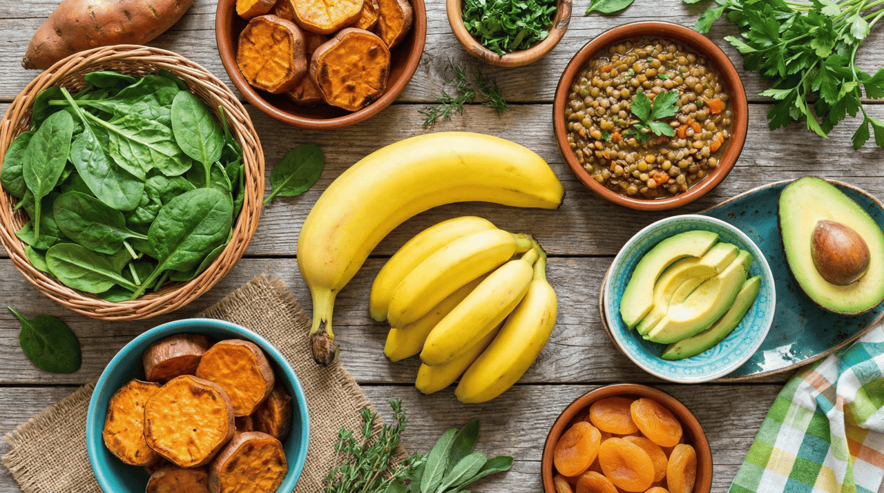 Manter níveis adequados de potássio é importante para evitar fraqueza muscular e cãibras