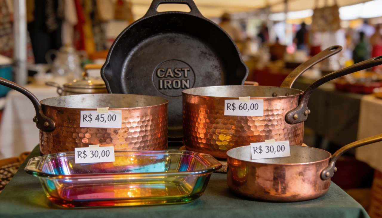 O valor de um item de cozinha vintage costuma estar ligado à marca