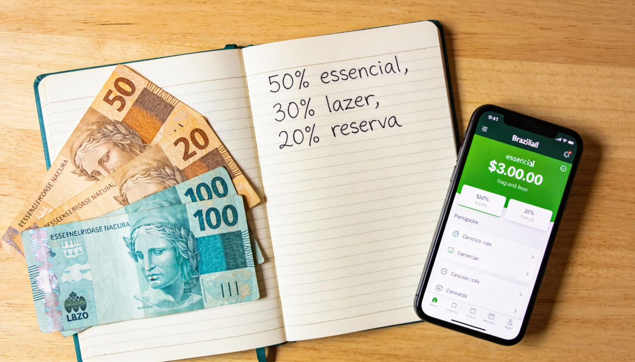 A metodologia consiste em separar metade do seu salário para necessidades básicas