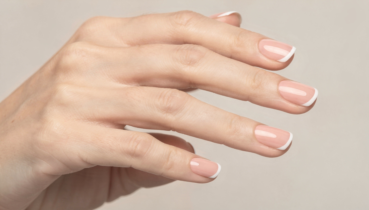 As micro french nails consistem em unhas onde a ponta recebe apenas uma linha de esmalte fina