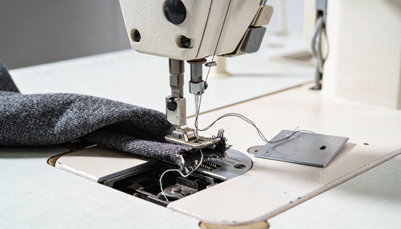 O motivo da sua máquina de costura estar "mastigando" o tecido e como resolver em segundos