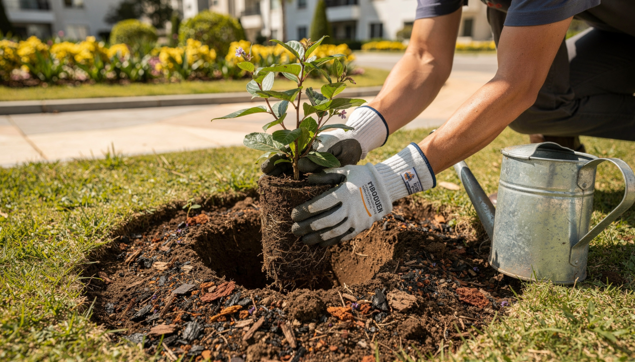 O plantio adequado é essencial para garantir que a quaresmeira-anã cresça com vigor e estabilidade