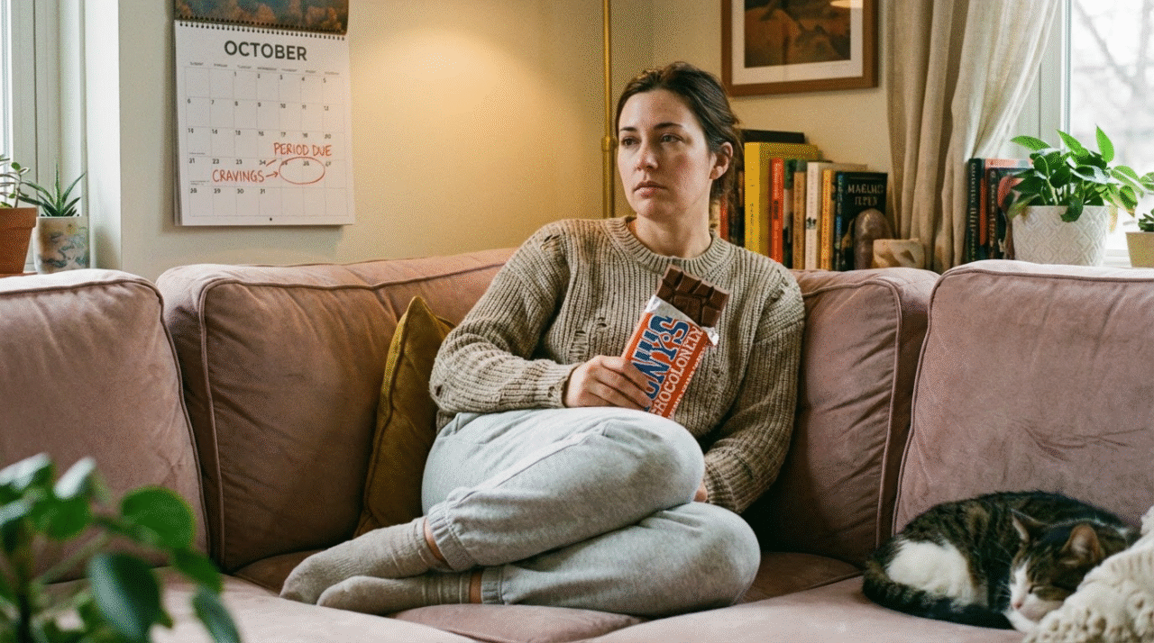 O aumento da vontade de doce na TPM está muito ligado à queda dos níveis de estrogênio e progesterona ao longo do ciclo