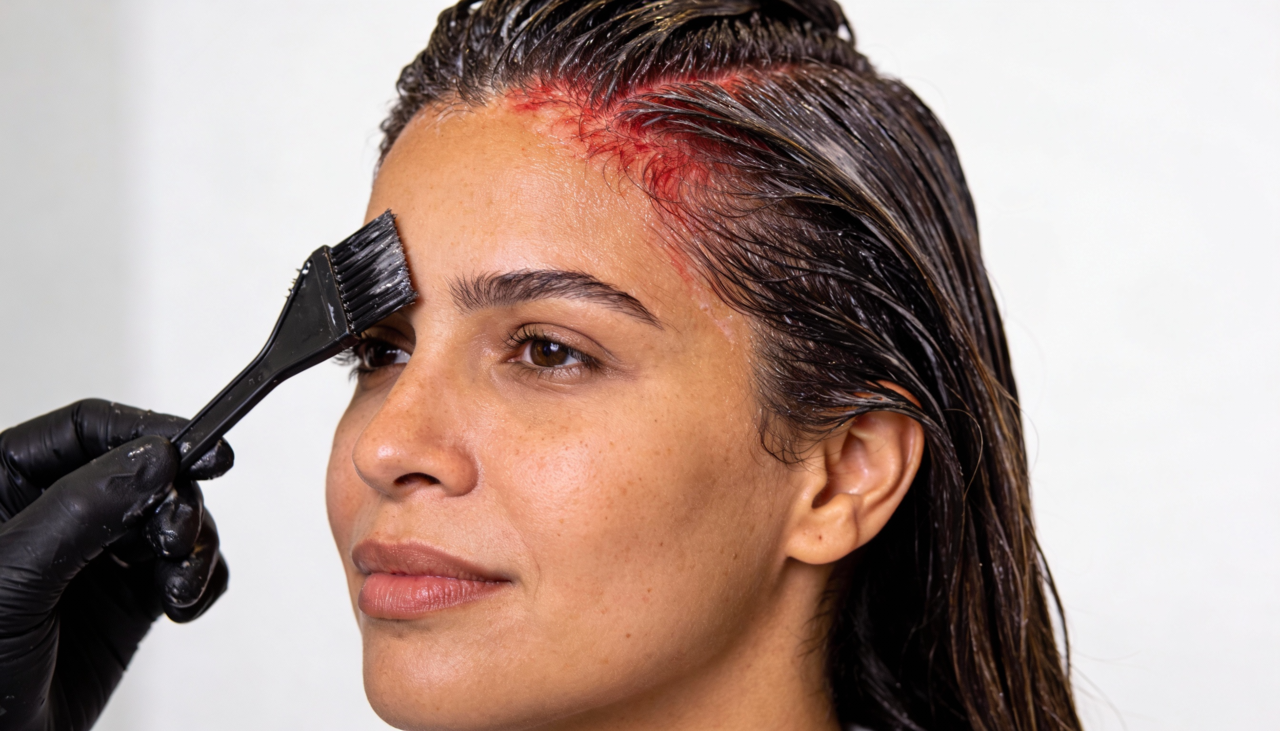 O ideal é lavar o cabelo de 24 a 48 horas antes da aplicação da tintura