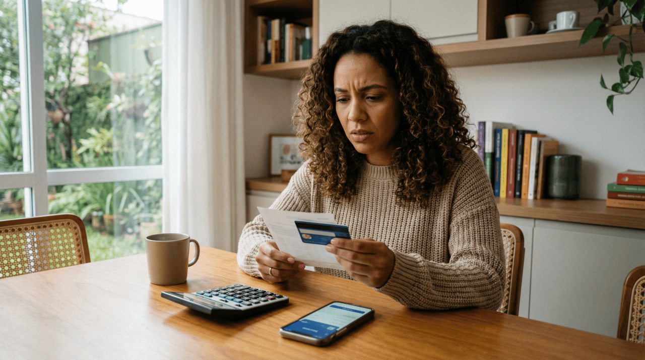 Ao quitar apenas o valor mínimo, você entra no terreno perigoso dos juros rotativos, que historicamente apresentam as taxas mais elevadas do mercado